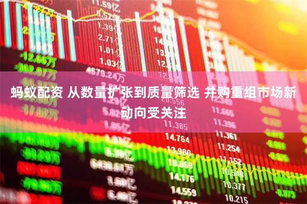 蚂蚁配资 从数量扩张到质量筛选 并购重组市场新动向受关注